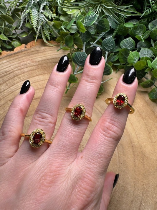 Garnet Ring Adjustable | Copper Ashes