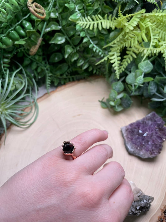 Garnet Ring Size 4 | Copper Ashes