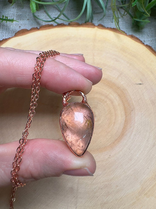 Gold Rutile Quartz Necklace | Copper Ashes