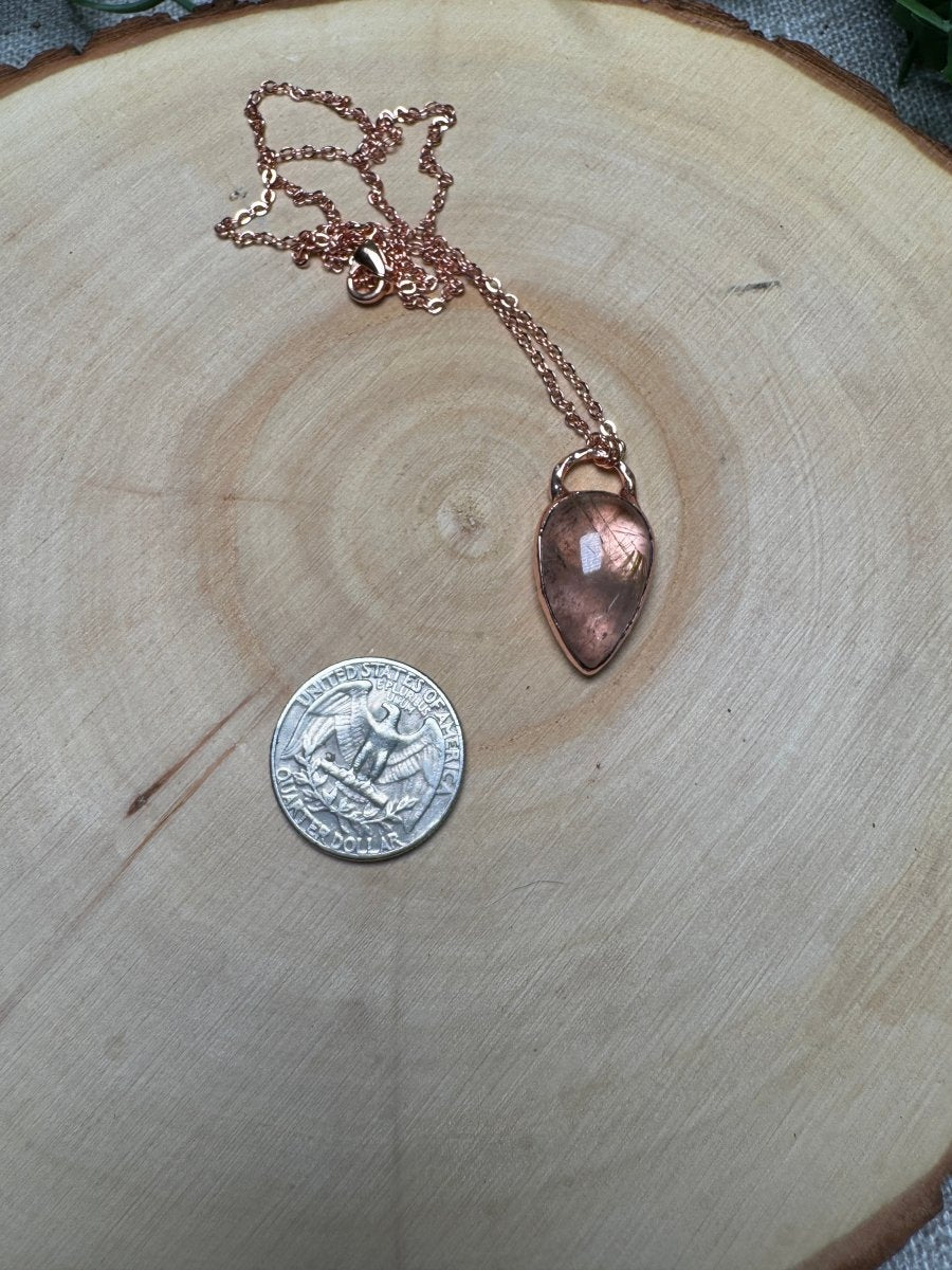Gold Rutile Quartz Necklace | Copper Ashes
