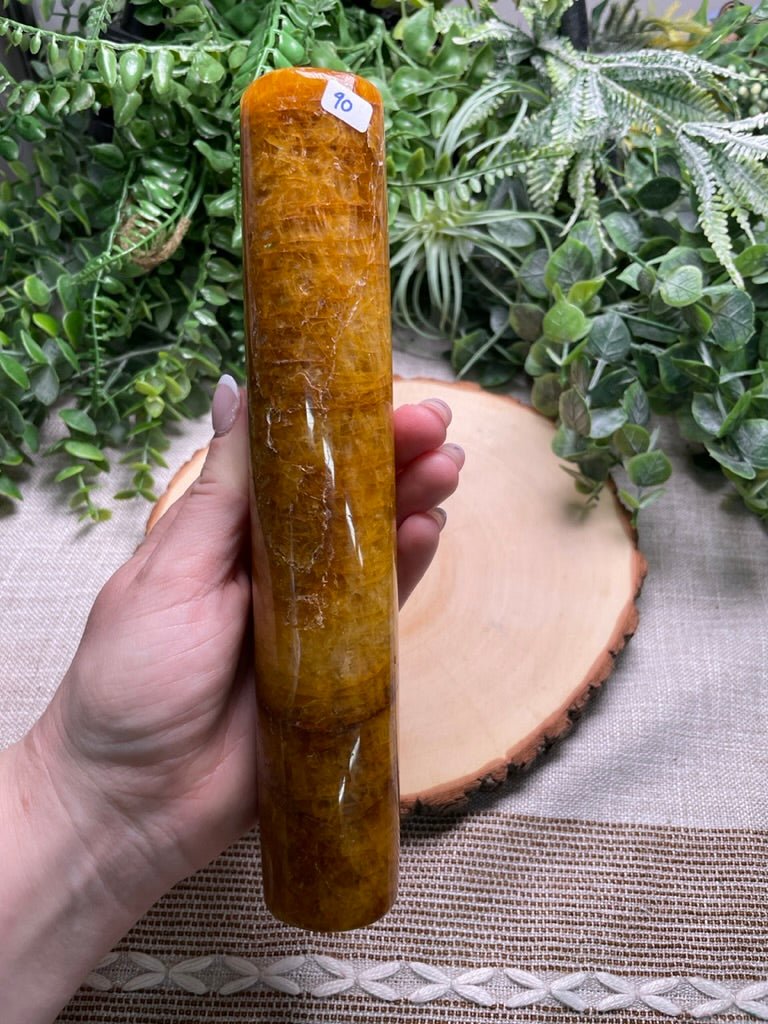 Golden Healer Quartz Cylinder | Copper Ashes