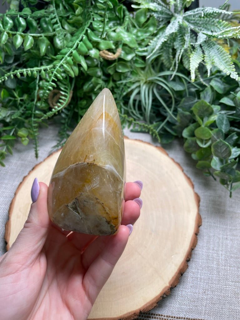 Golden Healer Quartz Flame | Copper Ashes