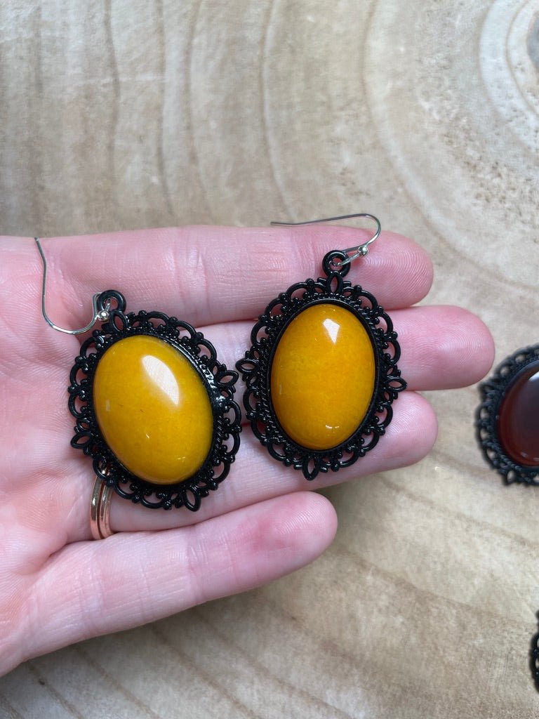 Gothic Style Crystal Earrings | Copper Ashes