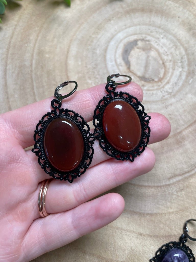 Gothic Style Crystal Earrings | Copper Ashes