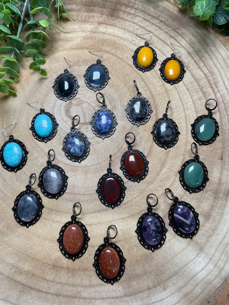 Gothic Style Crystal Earrings | Copper Ashes