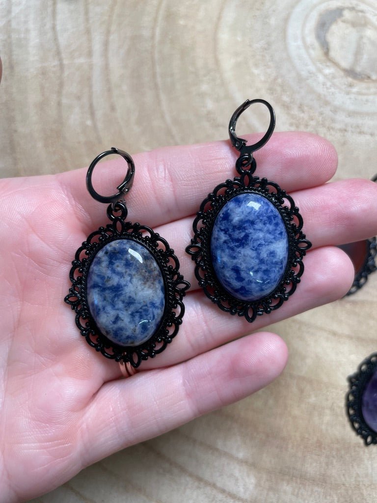 Gothic Style Crystal Earrings | Copper Ashes