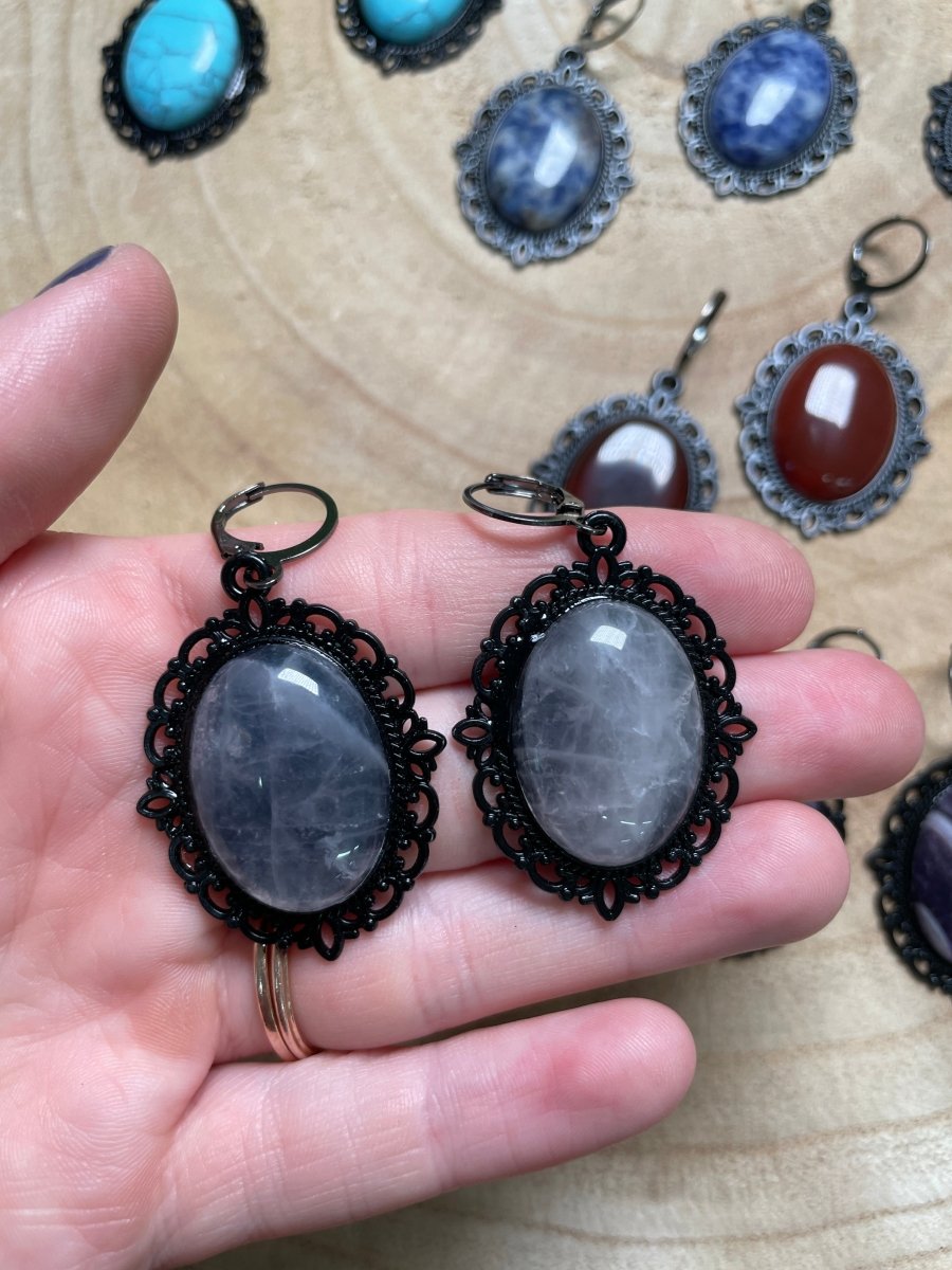 Gothic Style Crystal Earrings | Copper Ashes
