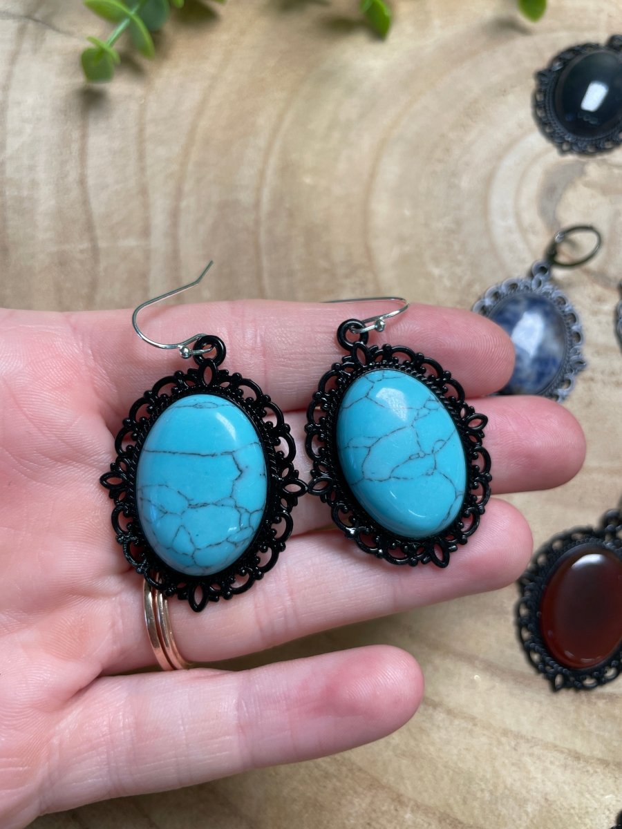 Gothic Style Crystal Earrings | Copper Ashes