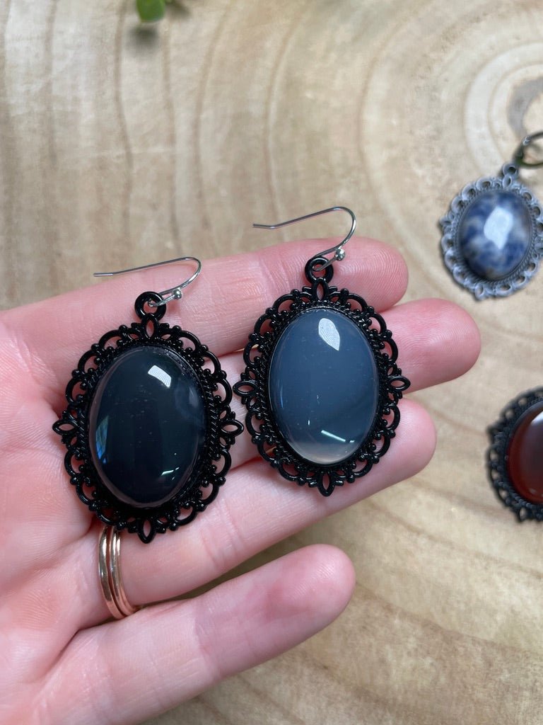 Gothic Style Crystal Earrings | Copper Ashes