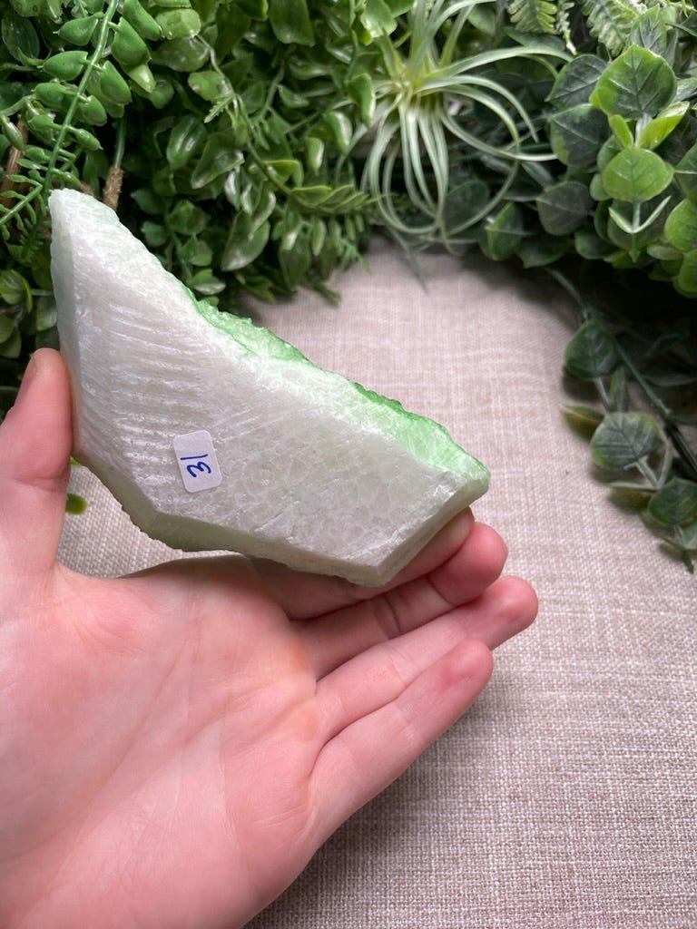 Green Aura Quartz Cluster | Copper Ashes