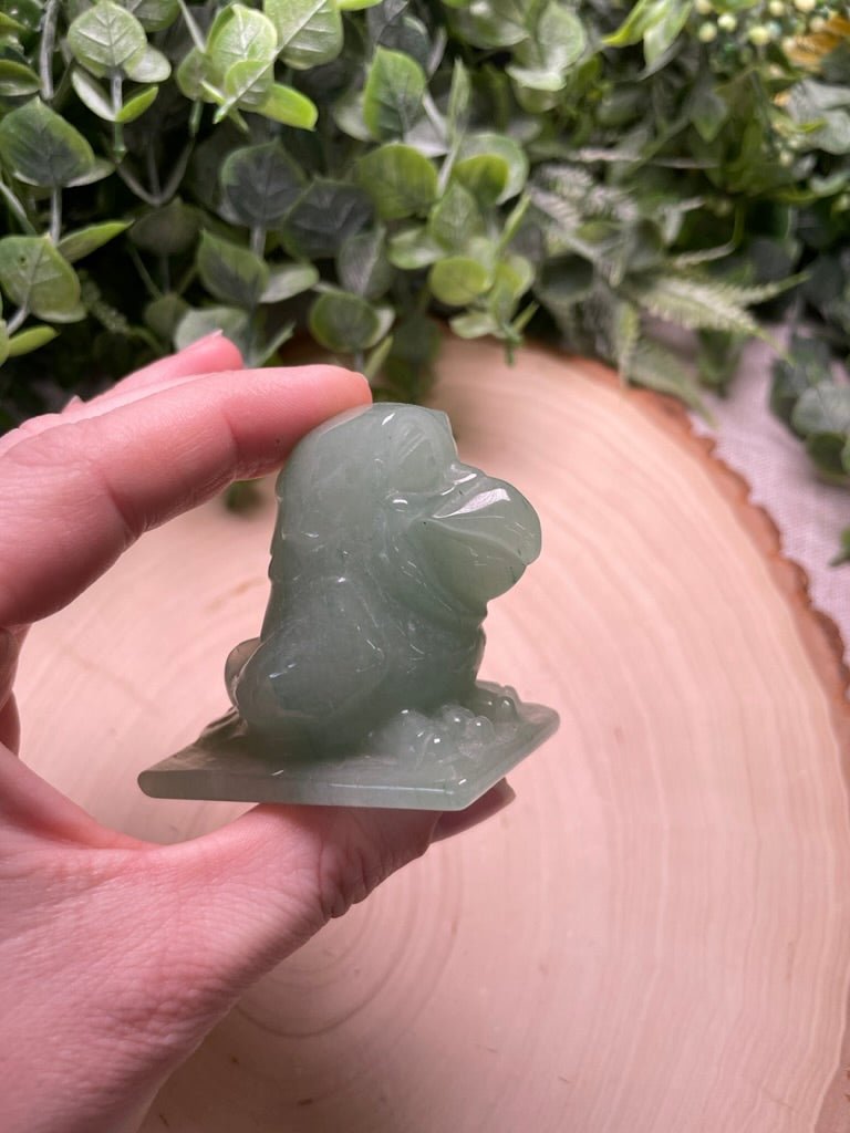 Green Aventurine Cartoon Bird | Copper Ashes