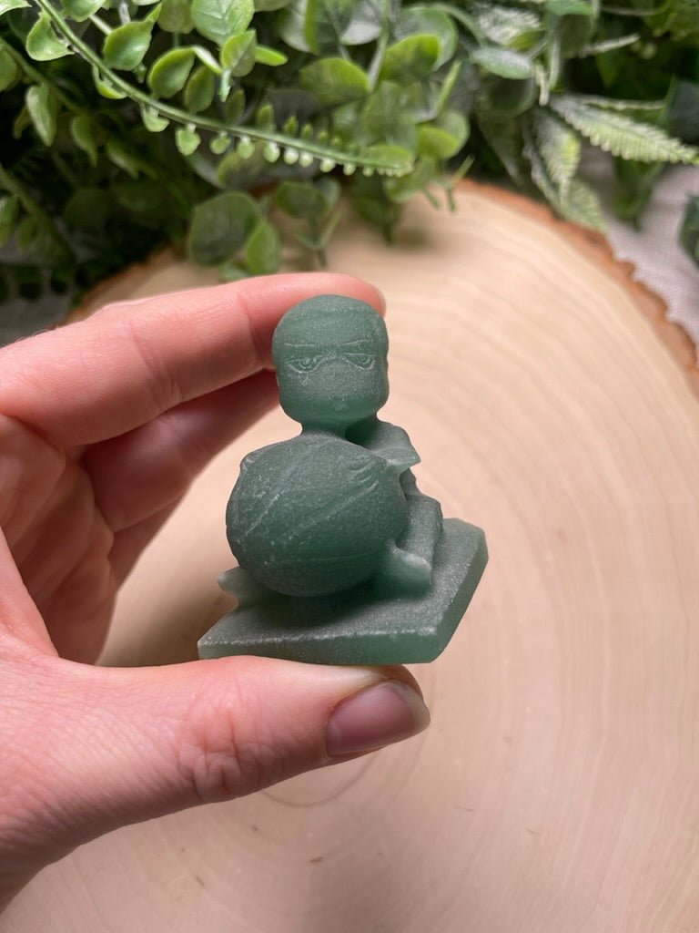 Green Aventurine Character with Basketball | Copper Ashes