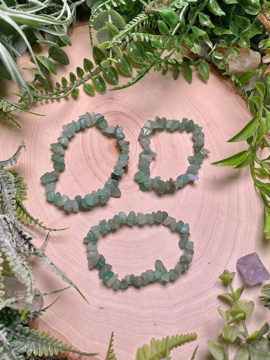 Green Aventurine Chip Bracelet | Copper Ashes