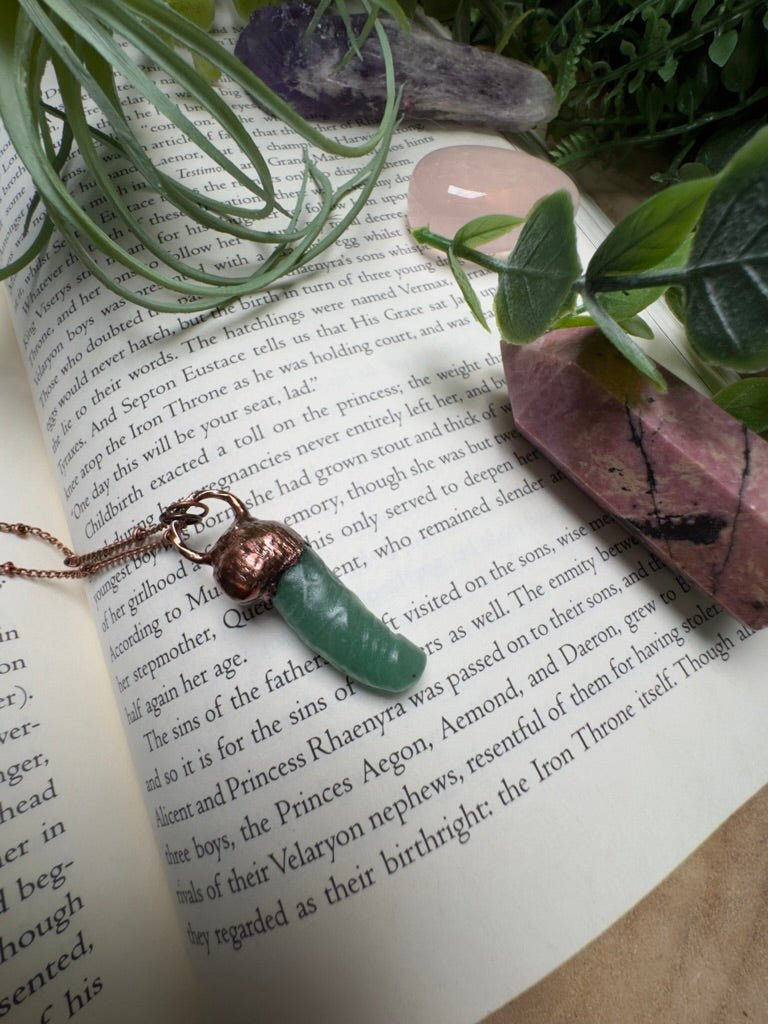 Green Aventurine Penis Necklace | Copper Ashes