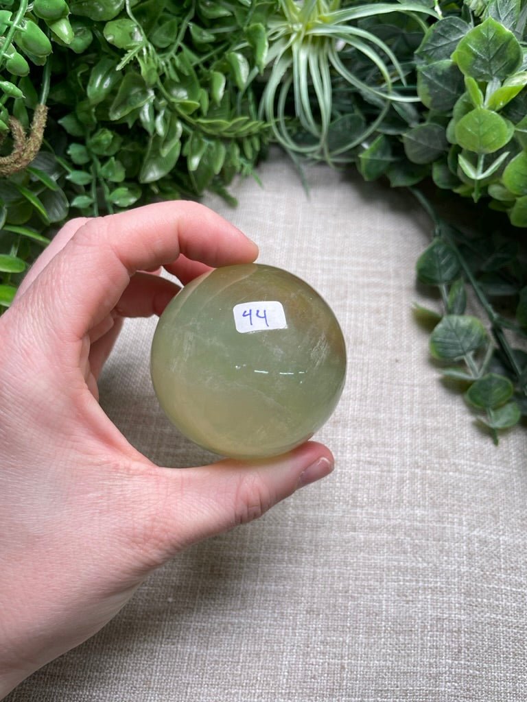 Green Fluorite Sphere | Copper Ashes