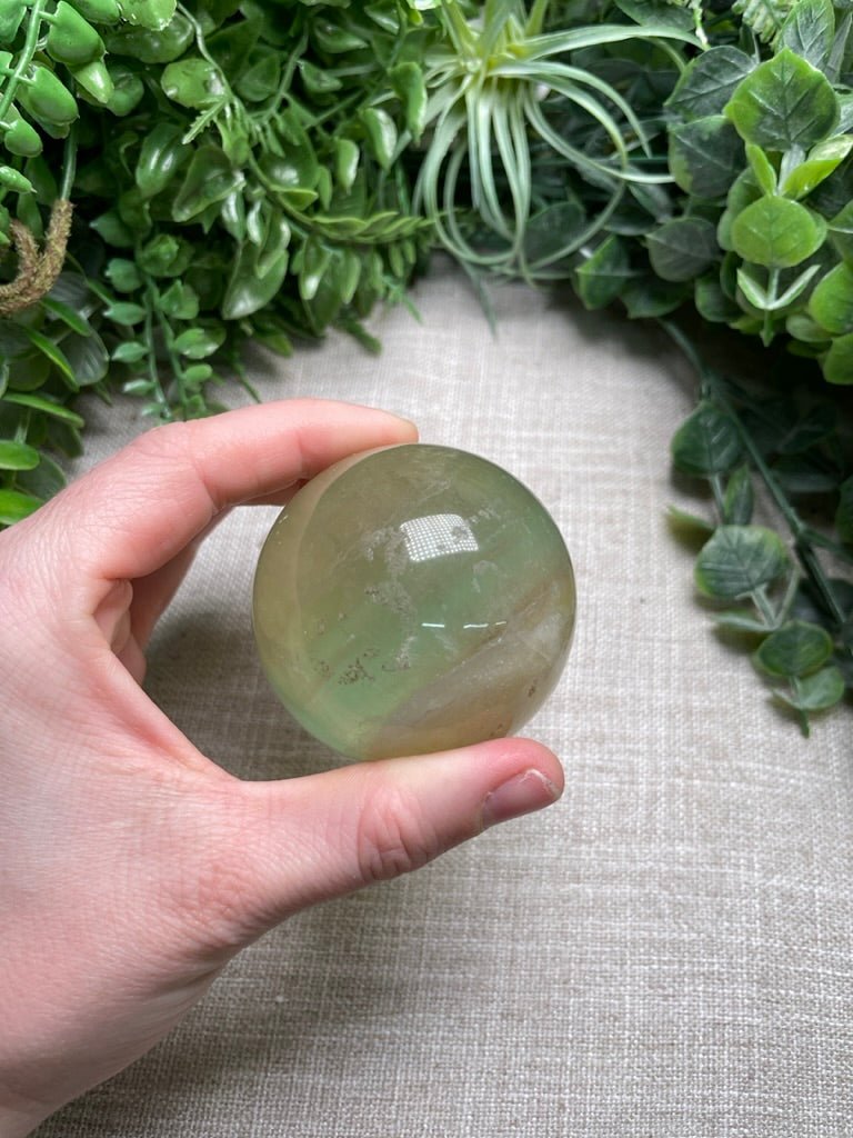 Green Fluorite Sphere | Copper Ashes