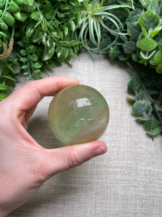 Green Fluorite Sphere | Copper Ashes