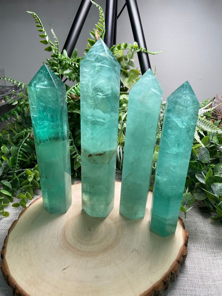 Green Fluorite Tower | Copper Ashes