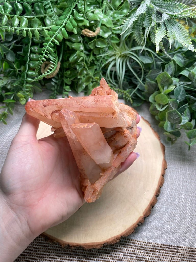 Hematoid Quartz Cluster | Copper Ashes