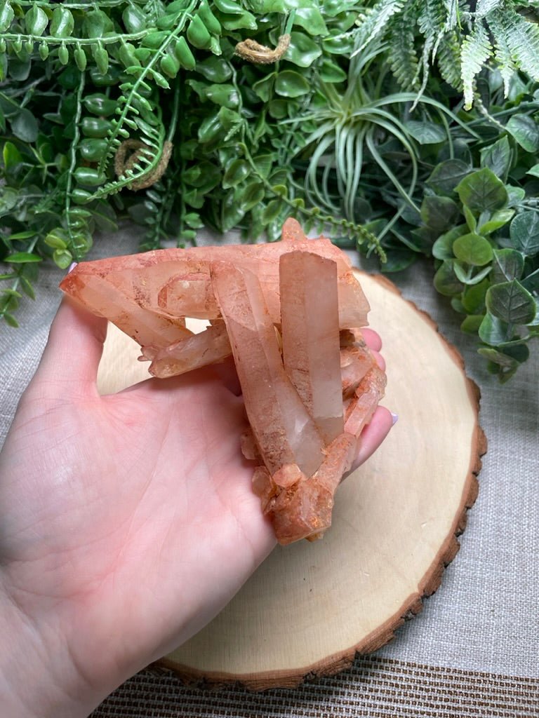 Hematoid Quartz Cluster | Copper Ashes