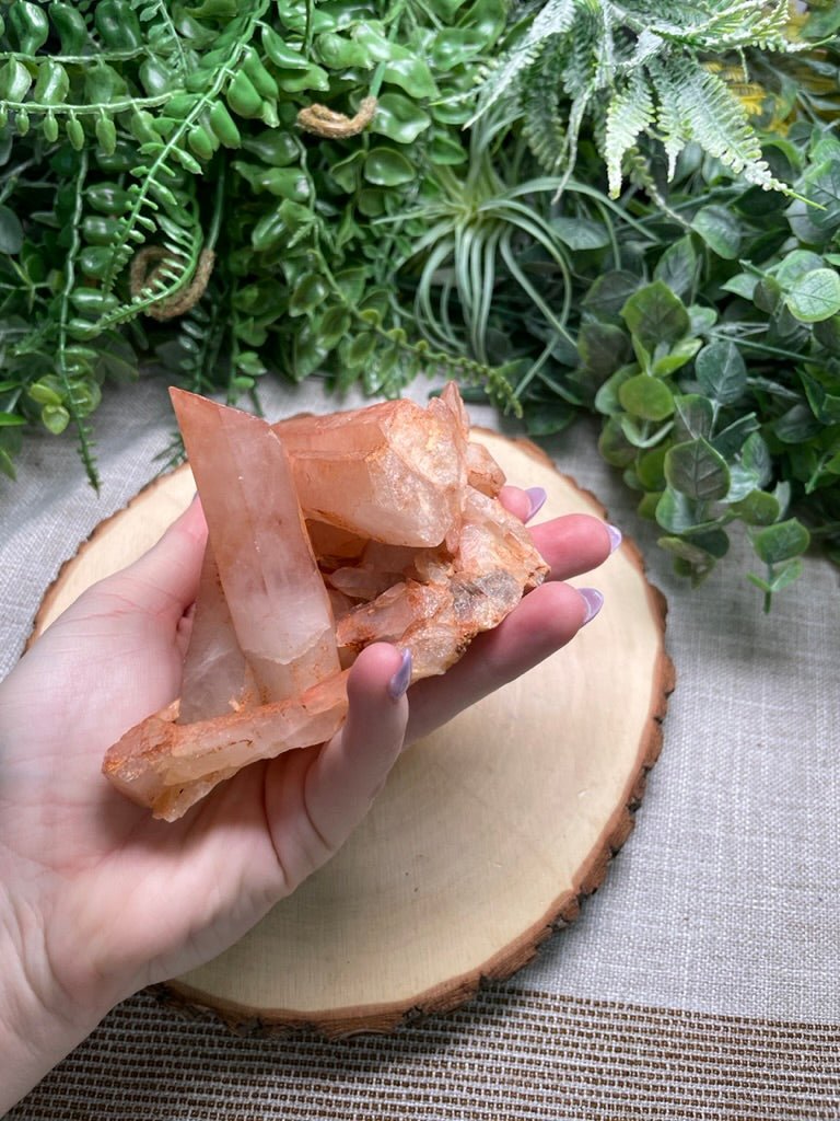 Hematoid Quartz Cluster | Copper Ashes