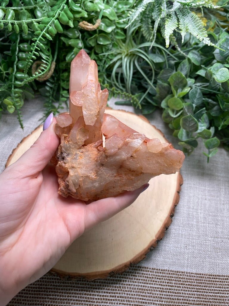 Hematoid Quartz Cluster | Copper Ashes
