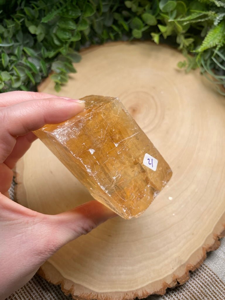 Honey Calcite Cube | Copper Ashes