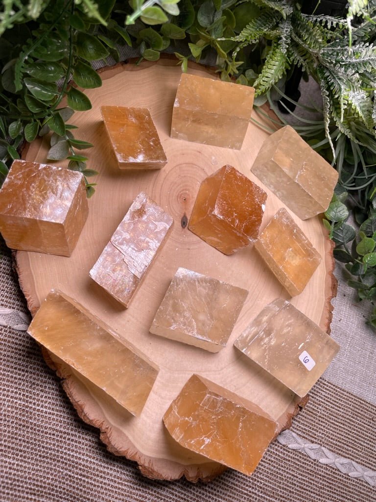 Honey Calcite Cube | Copper Ashes