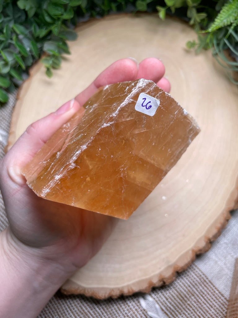 Honey Calcite Cube | Copper Ashes