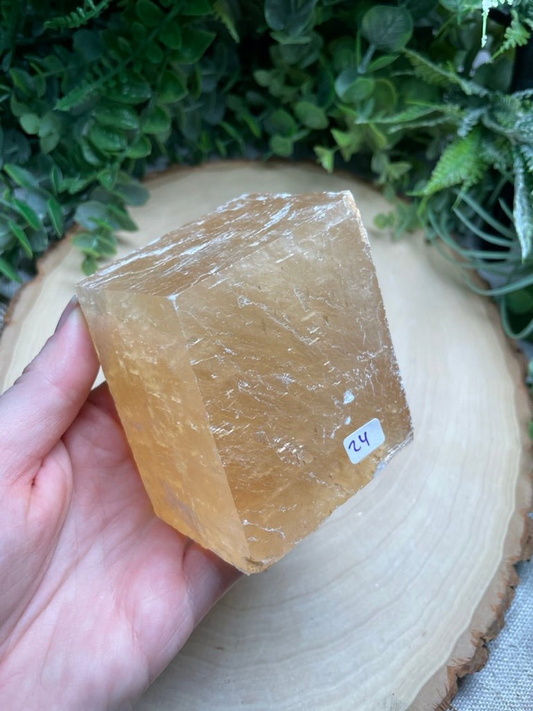 Honey Calcite Cube | Copper Ashes