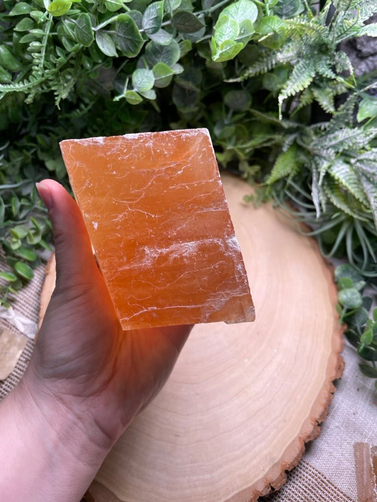 Honey Calcite Cube | Copper Ashes
