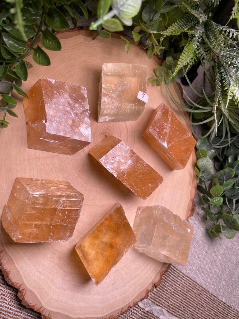 Honey Calcite Cube | Copper Ashes