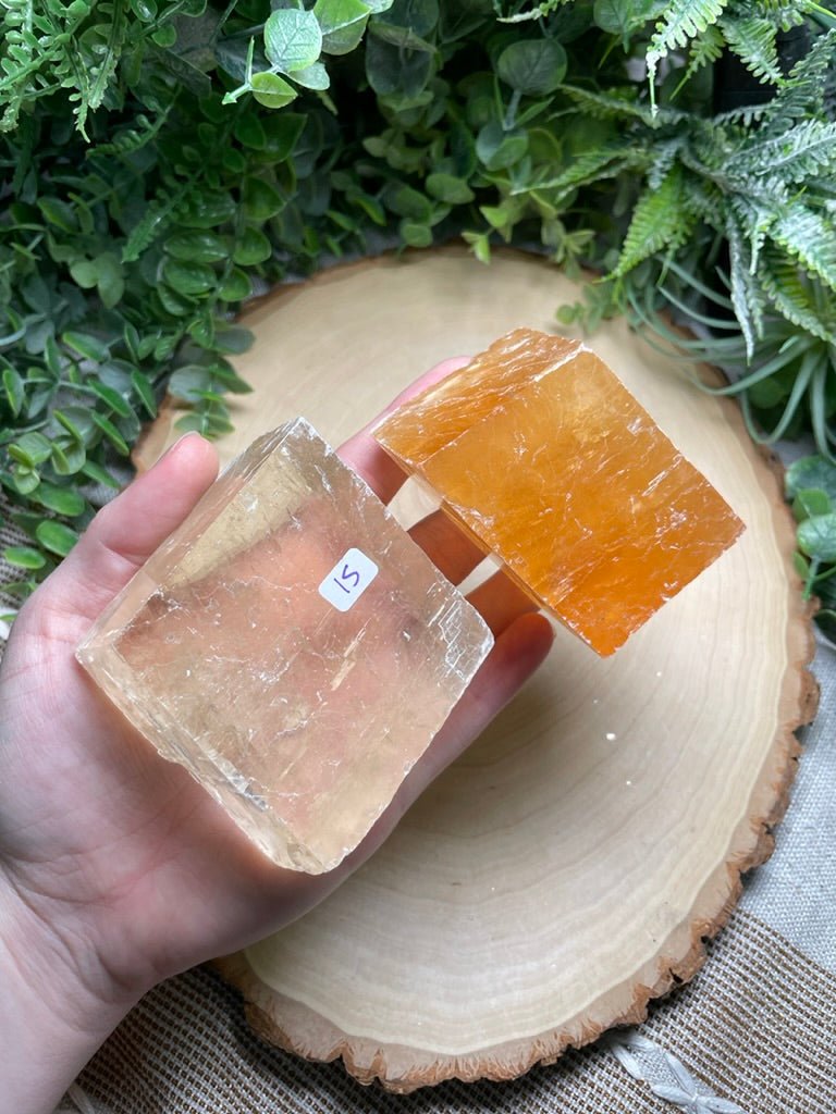 Honey Calcite Cube | Copper Ashes