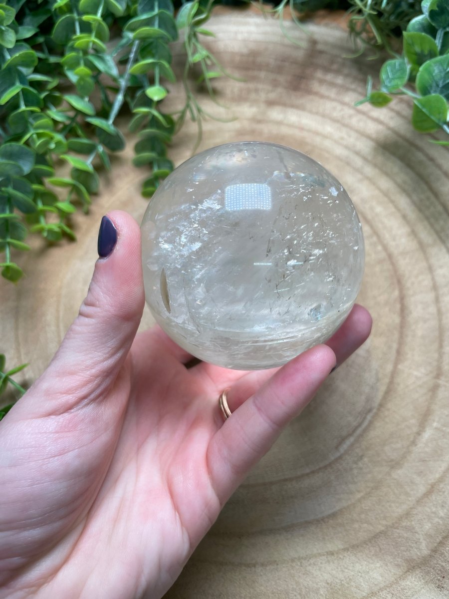 Honey Calcite Sphere | Copper Ashes