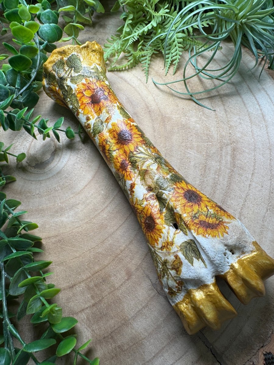 Horse Leg Bone- Hand Decorated | Copper Ashes