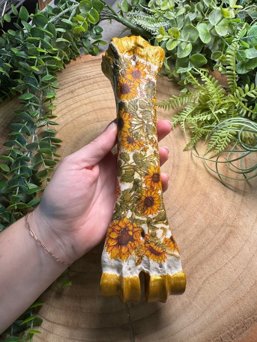 Horse Leg Bone- Hand Decorated | Copper Ashes