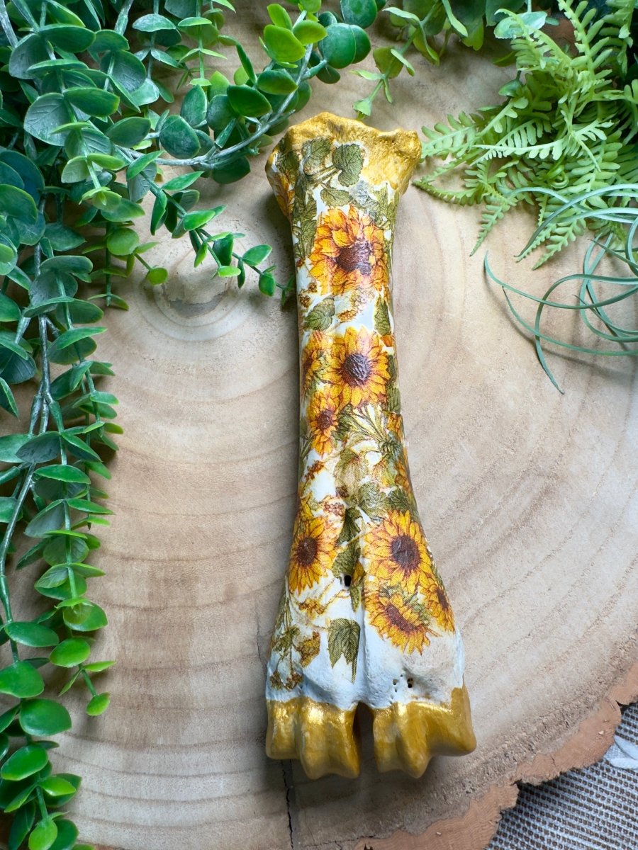 Horse Leg Bone- Hand Decorated | Copper Ashes