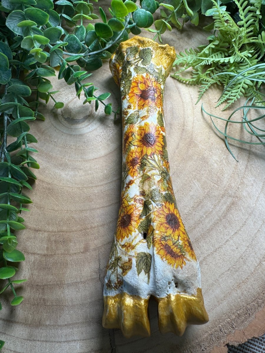 Horse Leg Bone- Hand Decorated | Copper Ashes