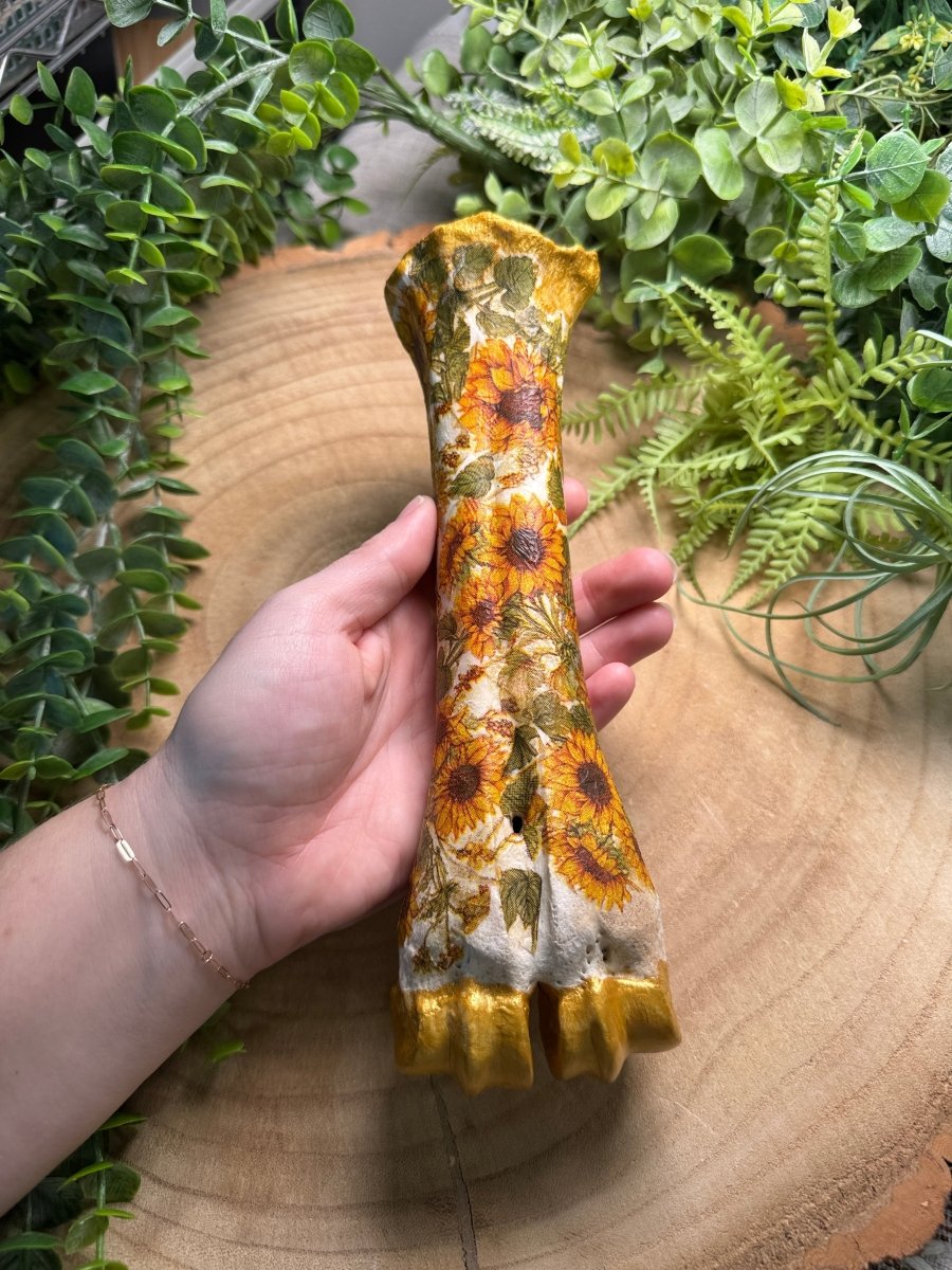 Horse Leg Bone- Hand Decorated | Copper Ashes