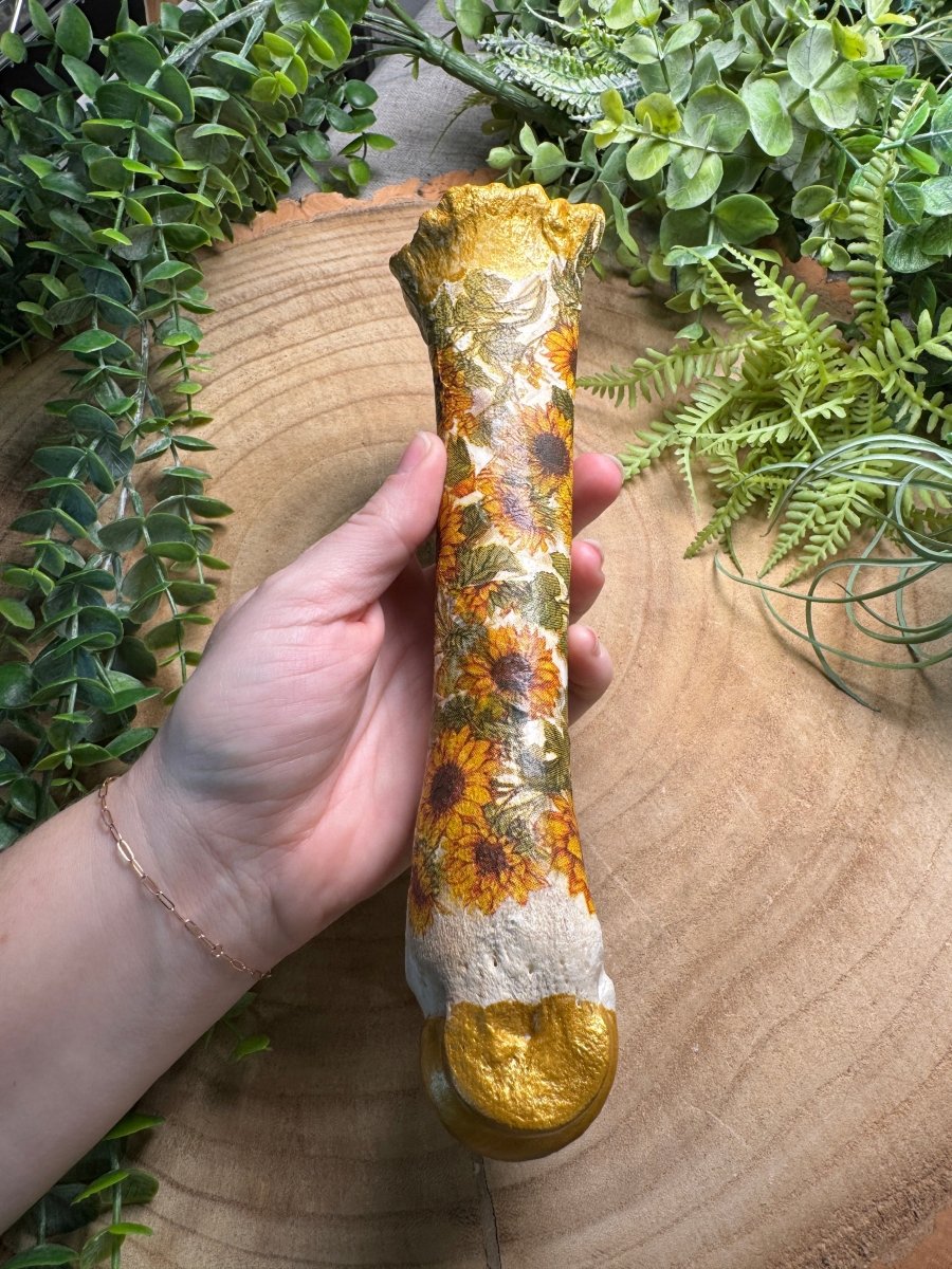 Horse Leg Bone- Hand Decorated | Copper Ashes