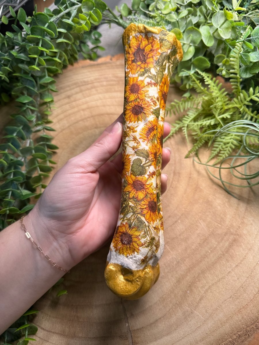 Horse Leg Bone- Hand Decorated | Copper Ashes