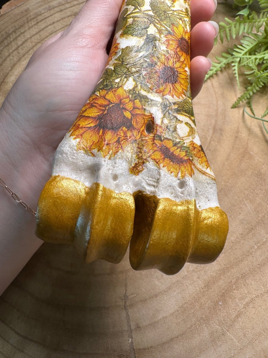 Horse Leg Bone- Hand Decorated | Copper Ashes