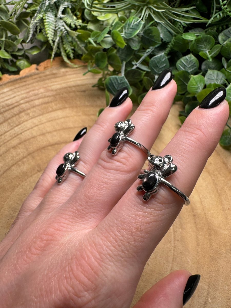 Hypersthene Bear Ring Adjustable | Copper Ashes