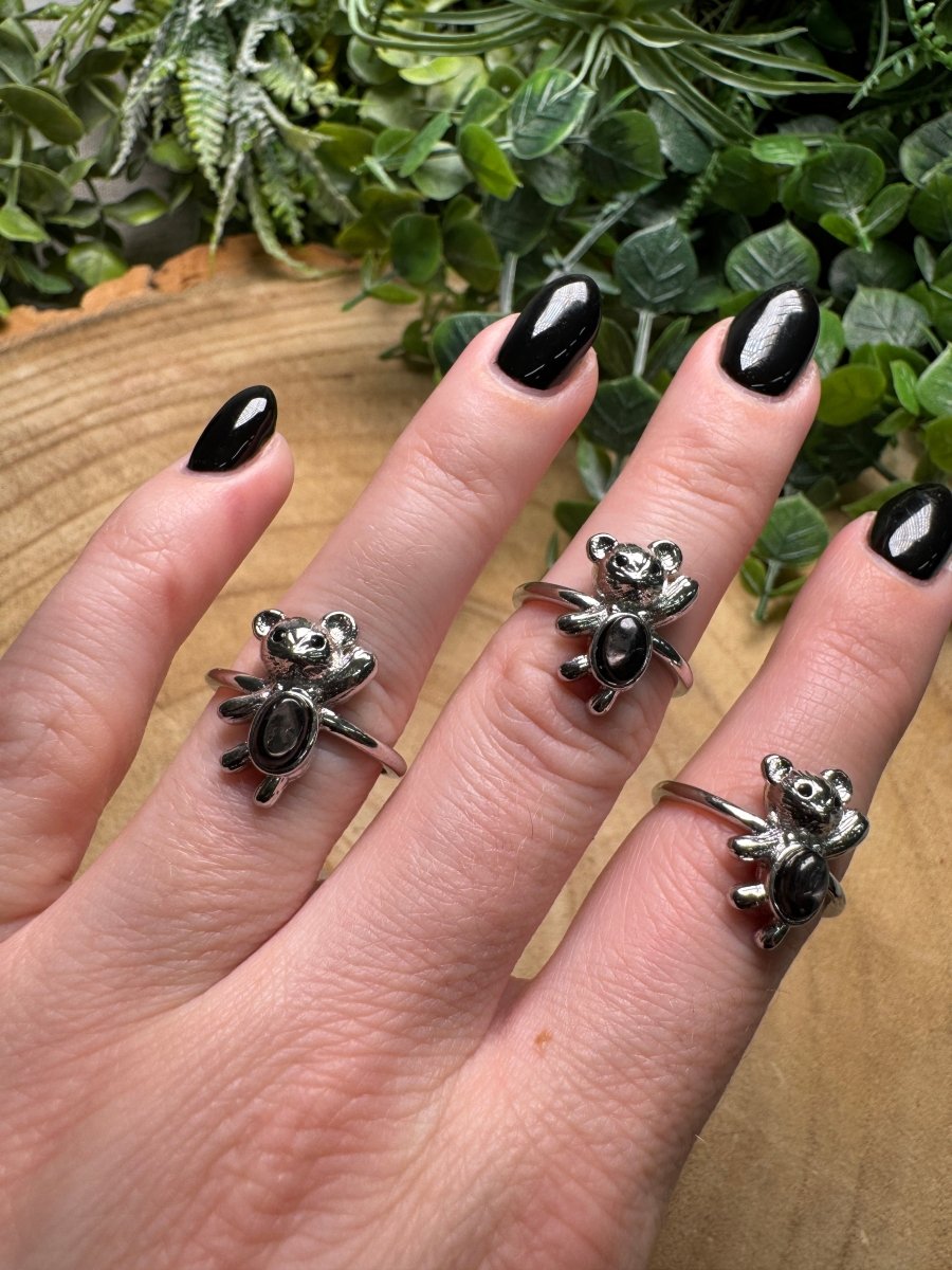 Hypersthene Bear Ring Adjustable | Copper Ashes