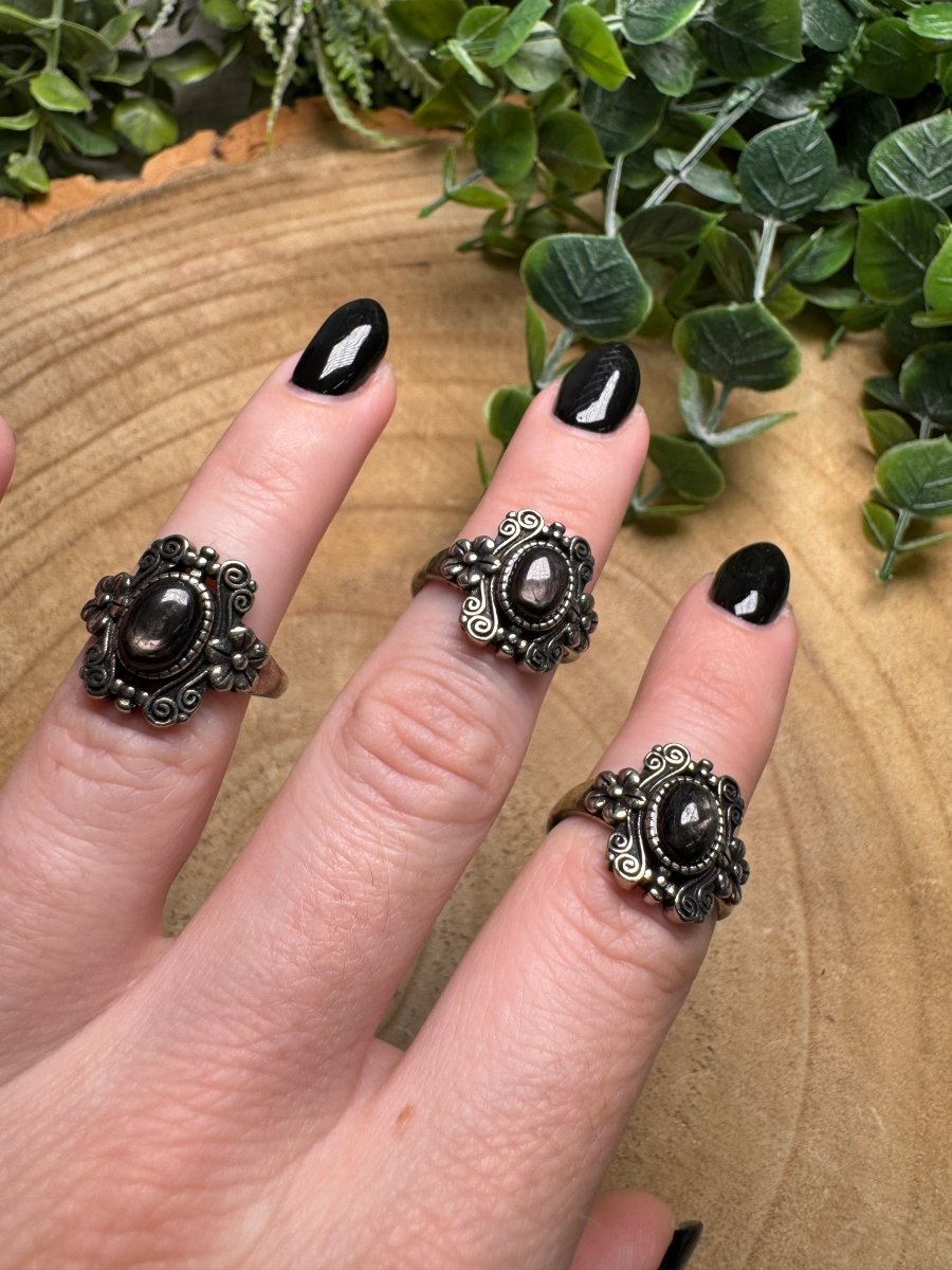 Hypersthene Ring Adjustable | Copper Ashes