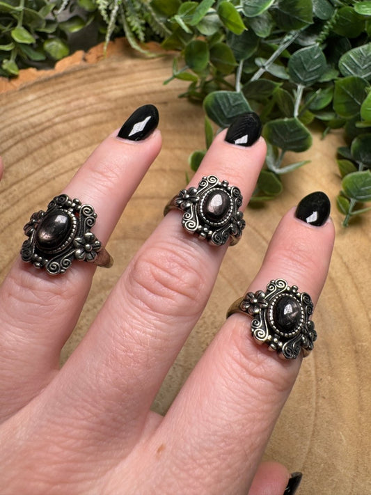Hypersthene Ring Adjustable | Copper Ashes