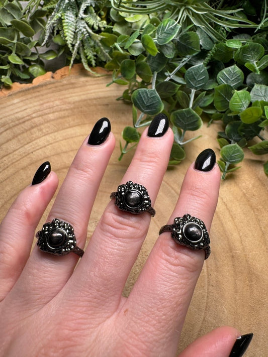 Hypersthene Ring Adjustable | Copper Ashes