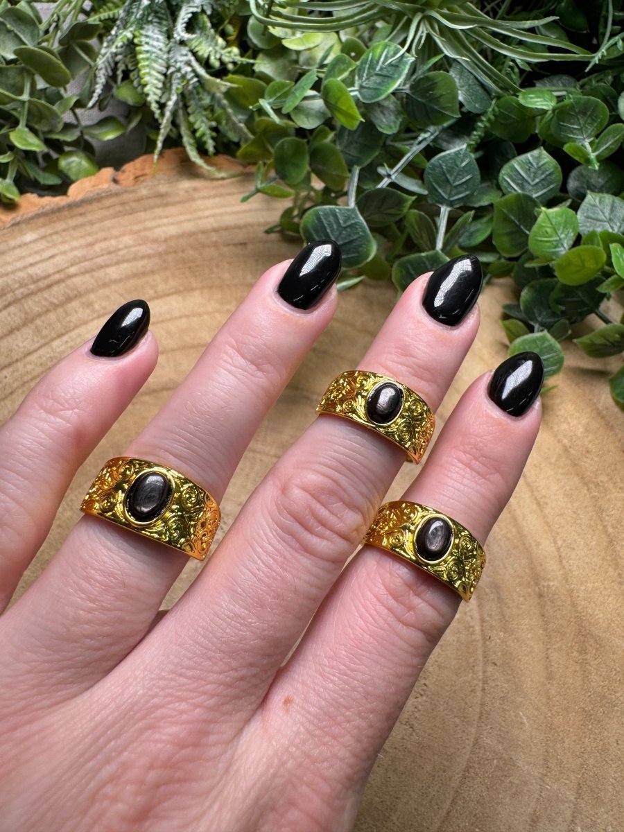Hypersthene Ring Adjustable | Copper Ashes