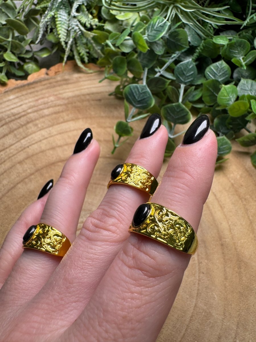 Hypersthene Ring Adjustable | Copper Ashes