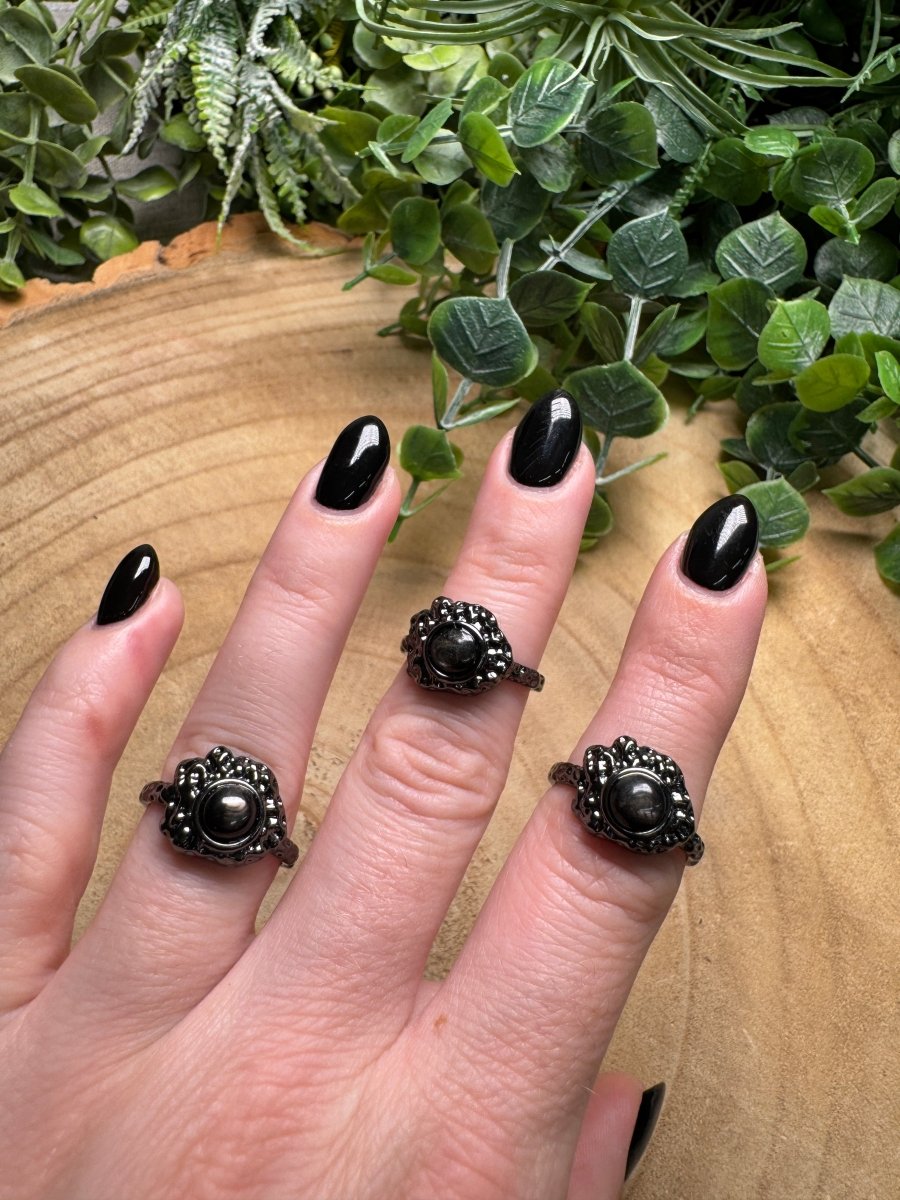 Hypersthene Ring Adjustable | Copper Ashes